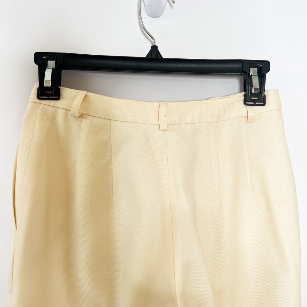 Talbot’s Wool Crepe Size 4 Petite Cream/Butter 100% Wool Trouser - Picture 5 of 10